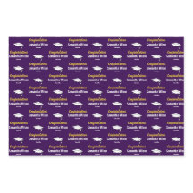 Gefeliciteerd Afstudeerder naam Dark Paarse Gold W