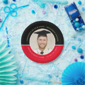 Gefeliciteerd Afstudeerder Naam Foto Gold Black Re Papieren Bordje (Feest)