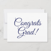 Gefeliciteerd afstudeerder navy blauw aangepaste s kaart (Voorkant)