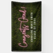 Gefeliciteerd Afstudeerder Neon Graduation Party Spandoek (Verticaal)