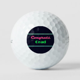 Gefeliciteerd Afstudeerder Neon Letters Golfballen