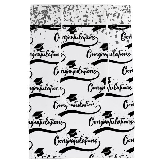 Gefeliciteerd afstudeerder pet medium cadeauzakje (Achterkant)