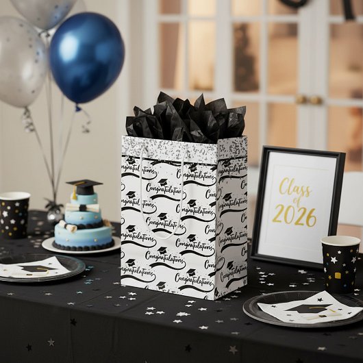 Gefeliciteerd afstudeerder pet medium cadeauzakje