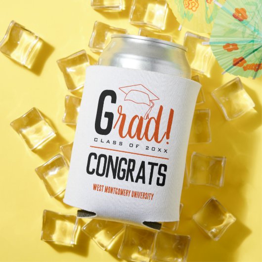 Gefeliciteerd Afstudeerder Pet Sinaasappel en zwar Blikjeskoeler (Insitu Zomer)