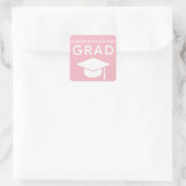Gefeliciteerd Afstudeerder Roze Afstuderen Sticker (Tas)