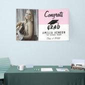 Gefeliciteerd Afstudeerder Roze fotograaf Partij Spandoek (Beurs)