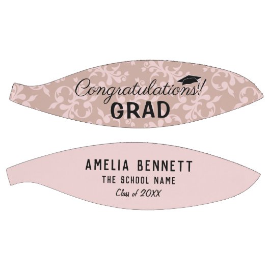 Gefeliciteerd Afstudeerder Roze Ornament Afstudere Basketbal (Panelen)