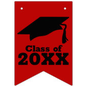 Gefeliciteerd Afstudeerder Scarlet en Black Vlaggetjes (Eerste vlag)