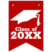 Gefeliciteerd Afstudeerder Scarlet en White Vlaggetjes (Eerste vlag)