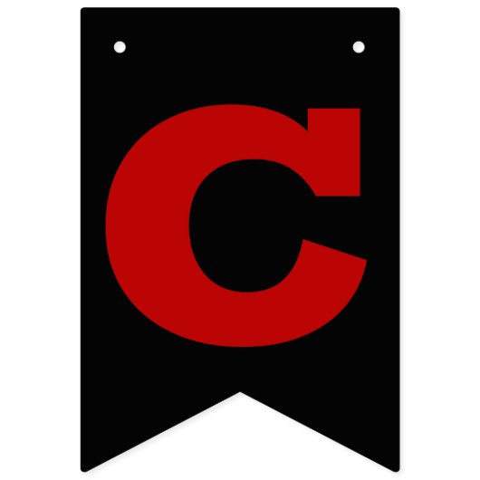 Gefeliciteerd Afstudeerder Scarlet Red met zwart Vlaggetjes (Tweede vlag)