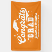 Gefeliciteerd Afstudeerder Sinaasappel Afstudeerfe Spandoek (Verticaal)