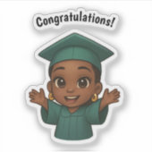 Gefeliciteerd Afstudeerder Sticker (Voorkant)