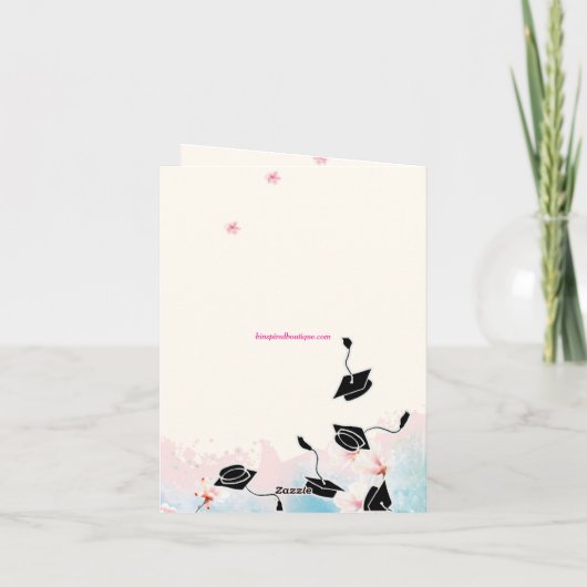 Gefeliciteerd Afstudeerder! - Vrouw Afstuderen - R Kaart (Achterkant)