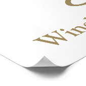 Gefeliciteerd Afstudeerder wit goud aangepaste scr Poster (Hoek)