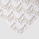 Gefeliciteerd afstudeerder wit goud aangepaste scr tissuepapier (Detail)