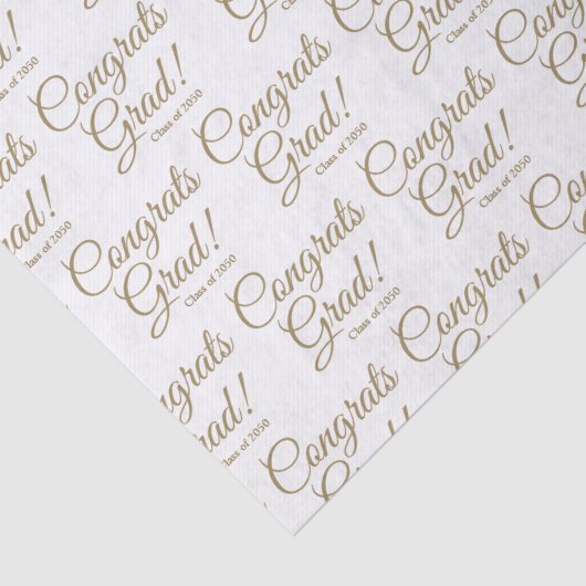 Gefeliciteerd afstudeerder wit goud aangepaste scr tissuepapier (Detail)
