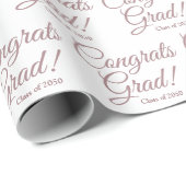 Gefeliciteerd afstudeerder wit rose aangepaste scr cadeaupapier (Rol Hoek)