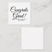 Gefeliciteerd afstudeerder wit zwart aangepaste sc informatiekaartje (Voorkant / Achterkant)