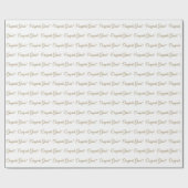 Gefeliciteerd afstudeerder witgouden scriptpatroon cadeaupapier (Vlak)