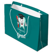 Gefeliciteerd Afstudeerder Witte Tand met Afstudee Groot Cadeauzakje (Achterkant Gekanteld)