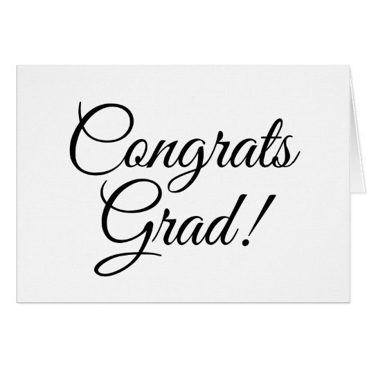 Gefeliciteerd Afstudeerder zwart aangepaste script (Voorkant Horizontaal)