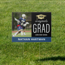 Gefeliciteerd Afstudeerder Zwart & Donkerblauw Afs