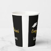 Gefeliciteerd Afstudeerder Zwart Wit Goud Afstuder Papieren Bekers (Links)