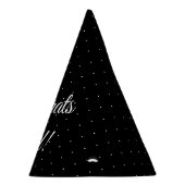 Gefeliciteerd Afstudeerder zwart wit script polka  Feesthoedjes (Rechts)