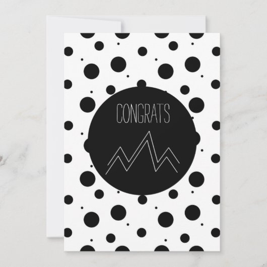 Gefeliciteerd Afstudeerders Abstract Monochrome St Kaart (Voorkant)