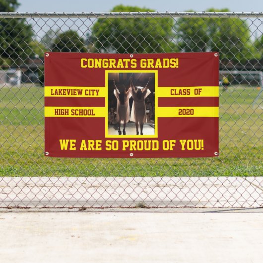 Gefeliciteerd Afstudeerders Kies je schoolkleuren  Spandoek (Insitu)