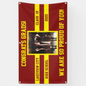 Gefeliciteerd Afstudeerders Kies je schoolkleuren  Spandoek (Verticaal)