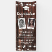 Gefeliciteerd Afstudeerfeest Rustic Modern 2 - Fot Spandoek (Verticaal)