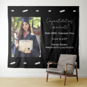 Gefeliciteerd Afstudeerfoto Achtergrond Banner Wandkleed (In Situ (horizontaal))