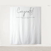 Gefeliciteerd Afstudeerfoto Achtergrond Wandkleed (Voorkant)