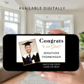 Gefeliciteerd Afstudeerfoto Zwart Wit Afstuderen Aankondiging