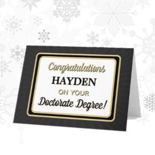Gefeliciteerd! Afstudeerkaart doctoraat Bedankkaart