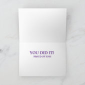 Gefeliciteerd! Afstudeerkaart masterdiploma Bedankkaart (Binnen)
