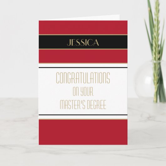 Gefeliciteerd afstudeerkaart Master's degree Kaart (Voorkant)
