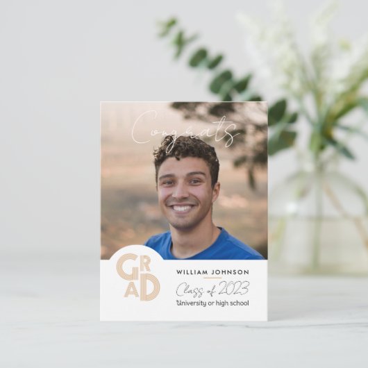 Gefeliciteerd afstudeerklas 2023 briefkaart (Staand voorkant)