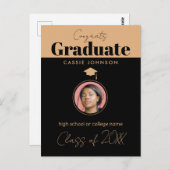 Gefeliciteerd afstudeerklas 2023 briefkaart (Voorkant / Achterkant)