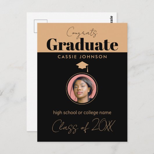 Gefeliciteerd afstudeerklas 2023 briefkaart (Voorkant / Achterkant)