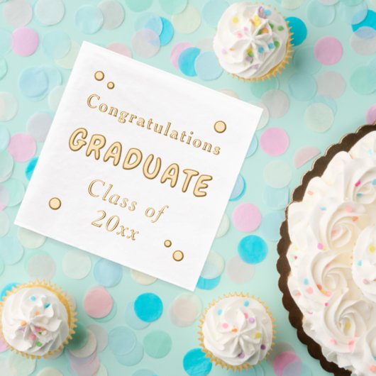 Gefeliciteerd afstudeerklas jaar folie servetten (Insity (Feest))