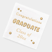 Gefeliciteerd afstudeerklas jaar folie servetten (Links)