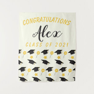 Gefeliciteerd Afstudeerklas Naam aanpassen Wandkleed