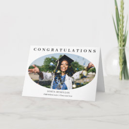 Gefeliciteerd Afstudeerovaal Foto Afstuderen Kaart