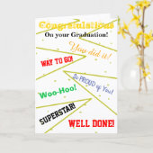 Gefeliciteerd Afstudeerpretentie Kaart (Gele Bloem)