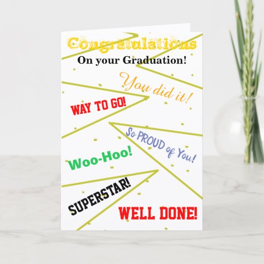 Gefeliciteerd Afstudeerpretentie Kaart (Voorkant)