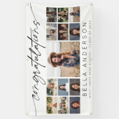 Gefeliciteerd Afstudeerscript 13 Fotocollage Spandoek (Verticaal)