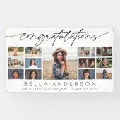 Gefeliciteerd Afstudeerscript 13 Fotocollage Spandoek (Horizontaal)