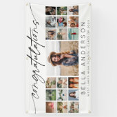 Gefeliciteerd Afstudeerscript Foto Collage Spandoek (Verticaal)